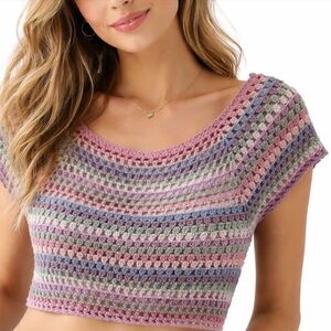 Dreamers Crochet Knit Shirt Womens XS Pink Purple Green CropTop
Ballet Festival